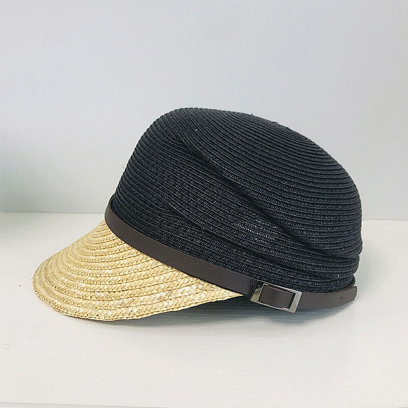 Cool4 Pork Pie strohoed donkergrijs zomer strohoed natuurbast cap