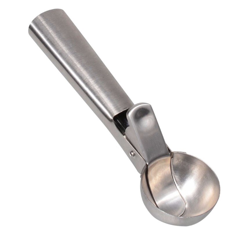 7-Inch Stainless Steel Ice Cream Scoop Cookie Dough Scooper with Trigger Spoon To Frozen Yogurt-Sorbet Digging Spherical Shape: Default Title