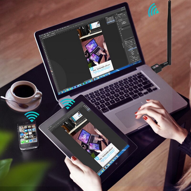 USB Wifi Adapter 600Mbps Wifi Router 5Ghz Wi-Fi Adapter Lan Wifi Dongle AC Wifi Receiver For Windows Desktop/Laptop/PC#4