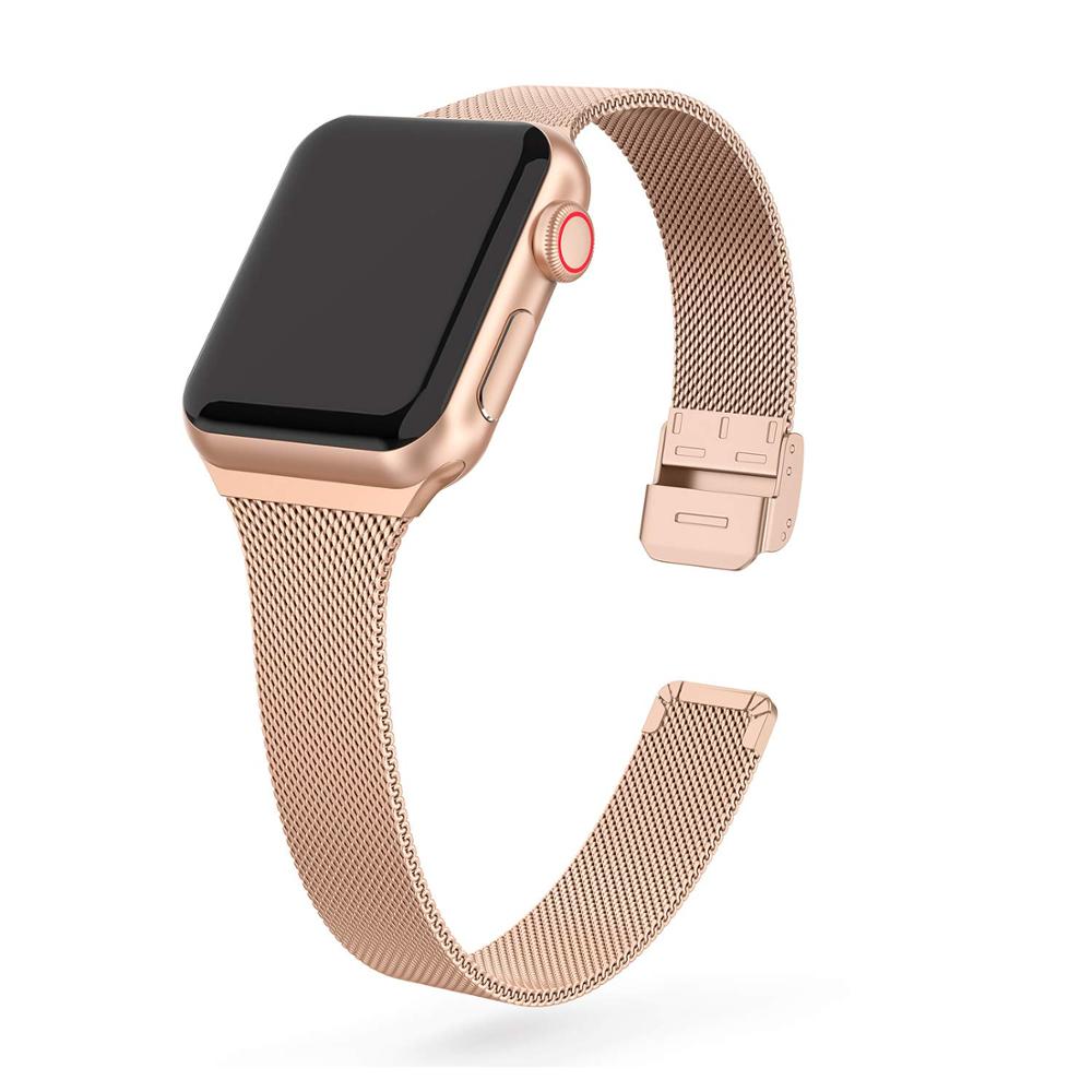 Luxe roestvrijstalen schakelarmband voor apple watch-band 44mm 42mm 40mm 38mm iwatch 6 5 4 3 2- serie: 3 / 38 mm of 40mm