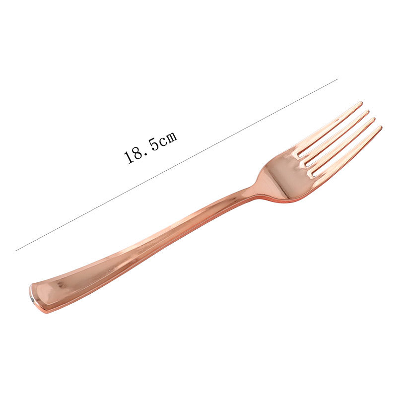 50-delig Gouden Rose Goud Plastic Bestekset Kristalhelder Bestekset Plastic Dinermes Vork Lepel Verjaardagsfeestje Huishouden: Light Grey