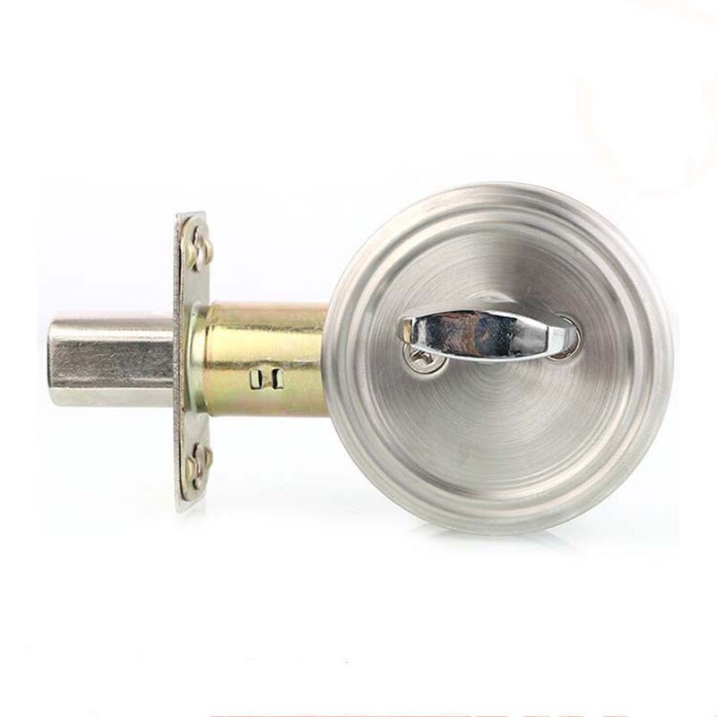 Home Door Locking Security Single Cylinder Deadbolt Lock Silver Tone