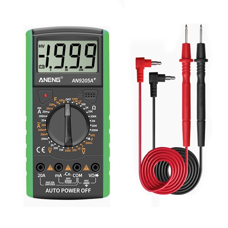 Digital Multimeter AC / DC Profesional Tester Elektrische esr NCV Test Meter Analog Auto Range Multimeter^1: green