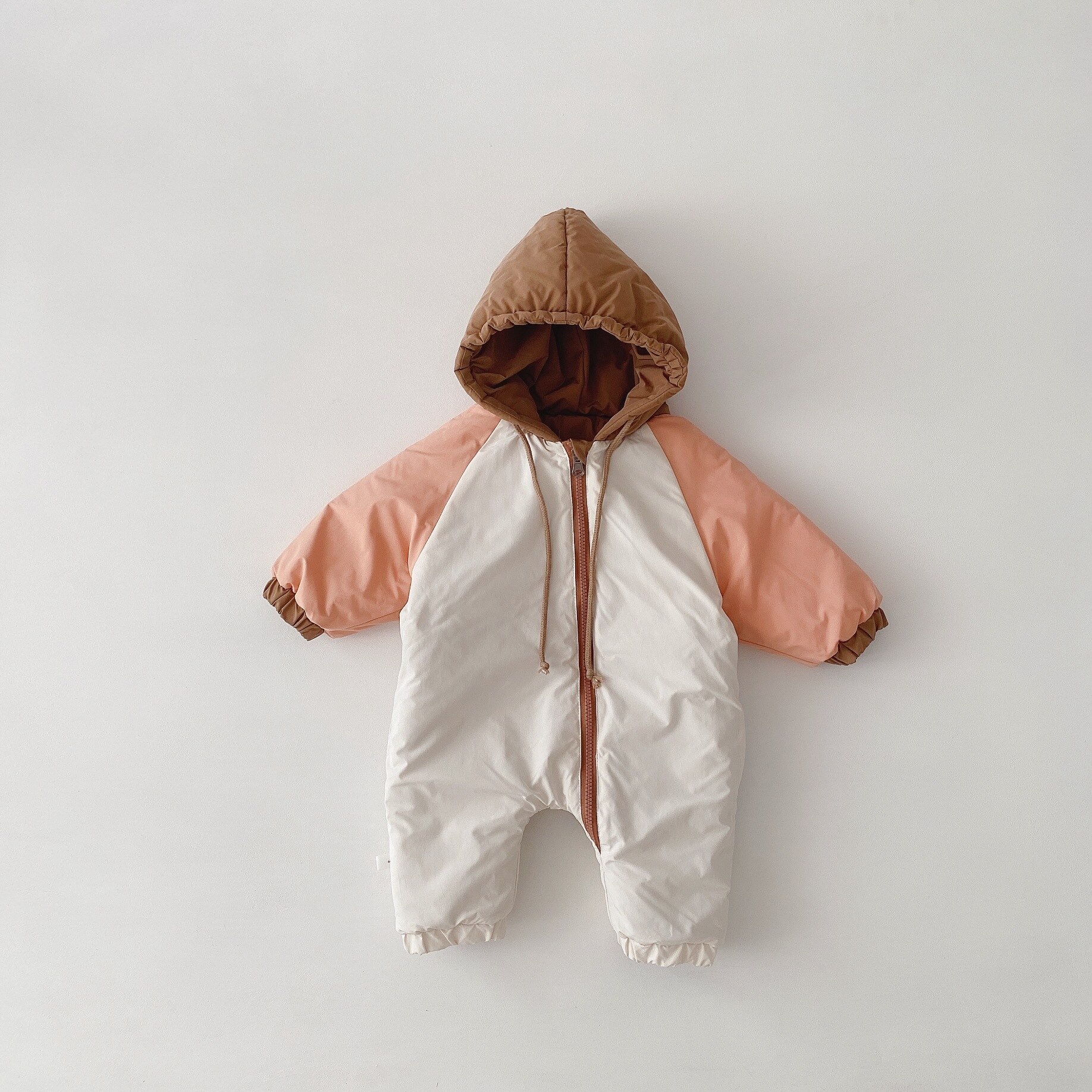 Winter Warme Dicke Kleidung Kleinkind Baby Schneeanzug Junge Mädchen Strampler Doppelseitige Kleinkind Unten Jacke Mit Kapuze Gesamt Outfits
