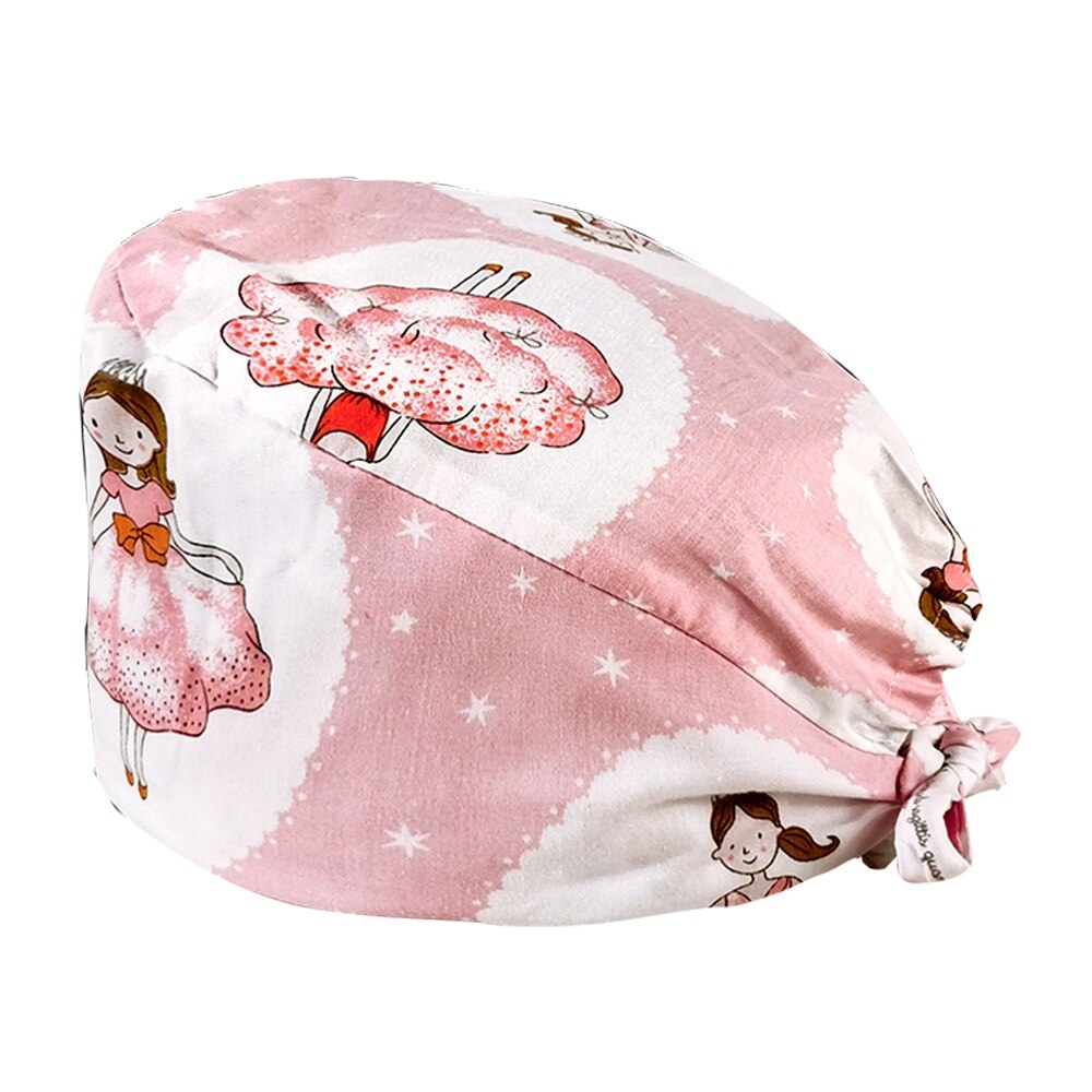 Cartoon dierenpatroon unisex matte petten laboratorium dierenwinkel werk verpleegkundige petten dokter en verpleegster katoenen chirurgische petten: 12068