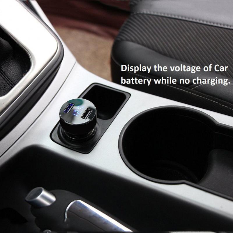 12V/24V 3.1A Dual USB Car Charger Socket Adapter Outlet Digital LED Voltmeter For iphone samsung xiaomi huawei