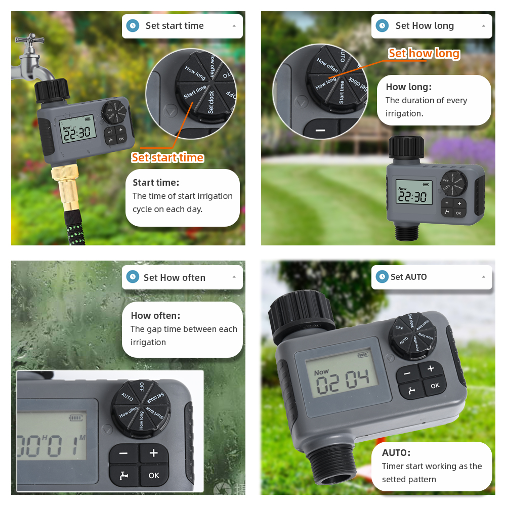 Sprinkler Wasser Timer Wassersystem für Garten Garten Timer Pflanze Bewässerung Computer automatische Bewässerung Timer Tropf