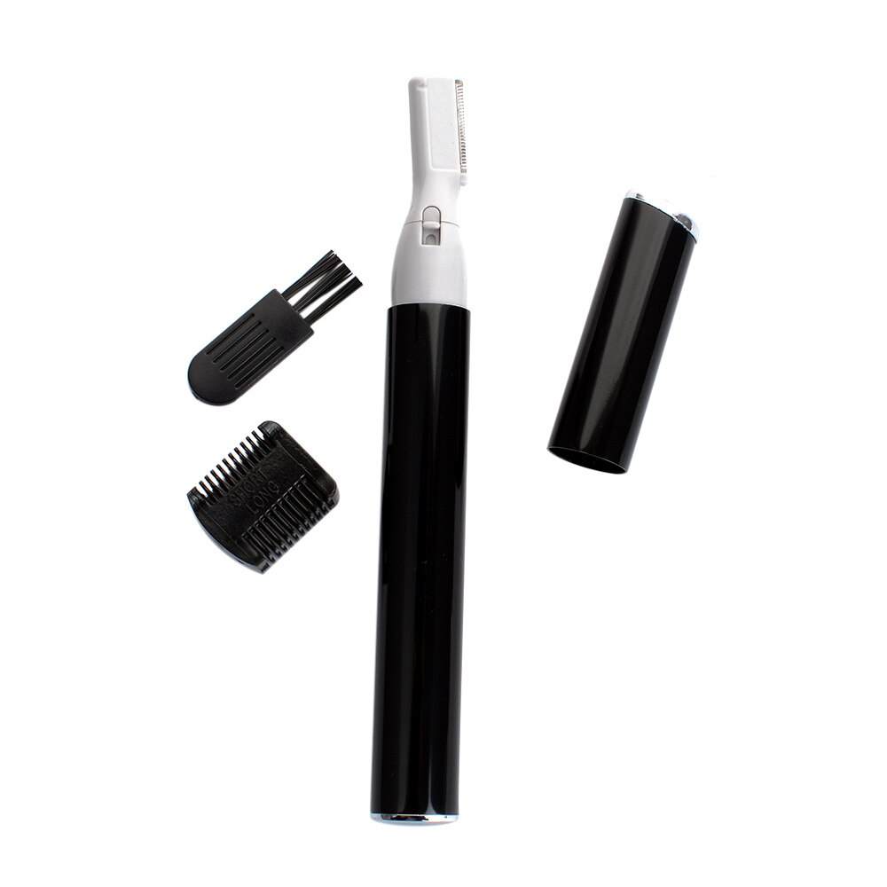 Pink Practical Electric Face Eyebrow Scissors Hair Trimmer Mini Portable Women Body Shaver Remover Blade Razor Epilator: black