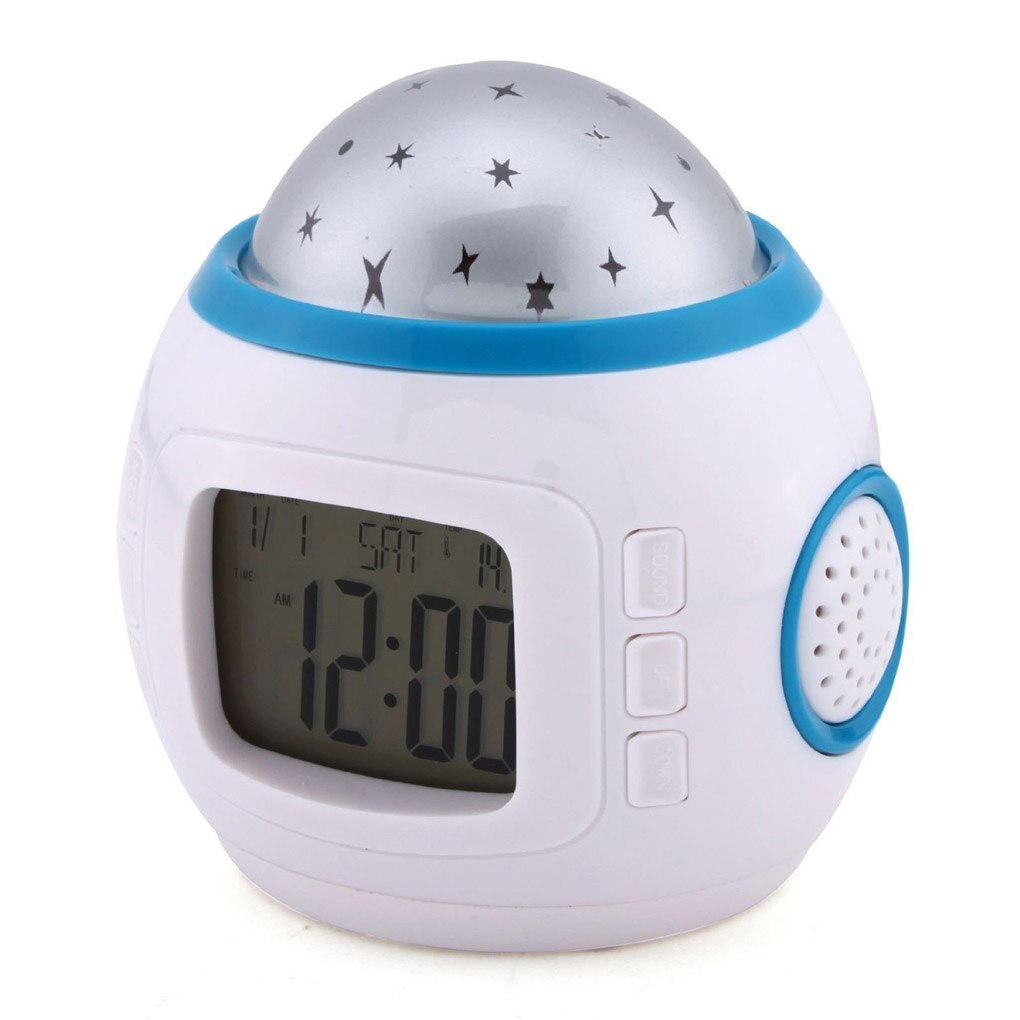 Children Room Sky Star Night Light Projector Lamp Alarm Clock Sleeping Chord Music Star Night Light Alarm Clock