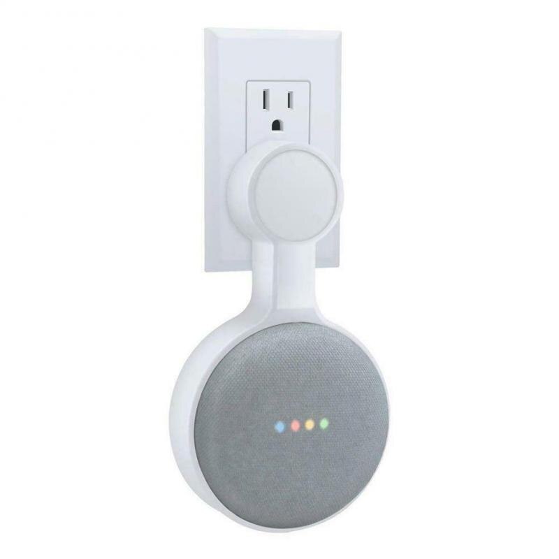 1pc uttag väggfäste hängare hållare för google home mini röstassistent  rt7: Vit