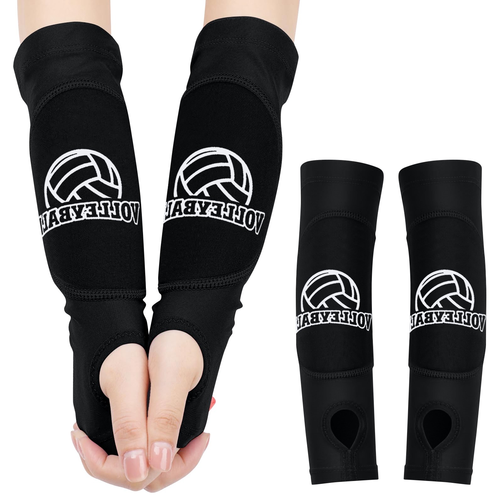 2-teilige Volleyball-Handschuhe, Volleyball-Armstulpen, Unterarm-Ärmel, Volleyball-Armpolster für Teenager, Jugendliche, Handgelenkschutz, Schutzhüllen: Lila