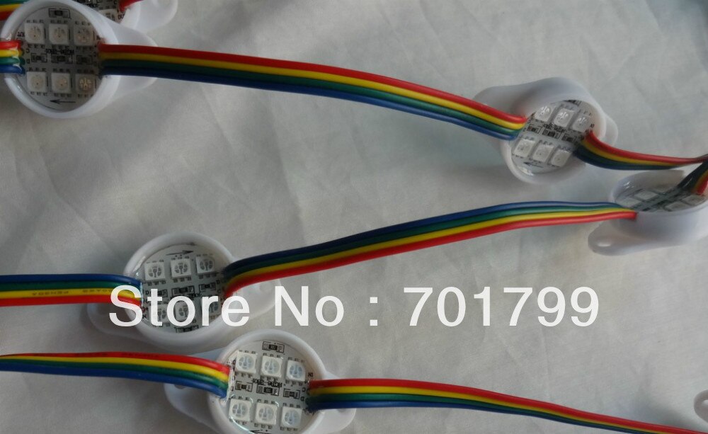 20 stücke DC12V 6 LEDs WS2801 LED Pixel modul; 30mm durchmesser; IP68 bewertet