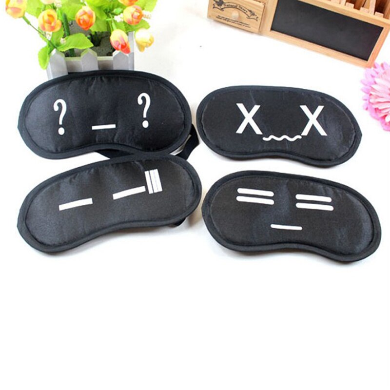 16 stijlen slaapmasker, zwart oogmasker, zwart masker, verband op de ogen voor het slapen, emotie slaapmasker