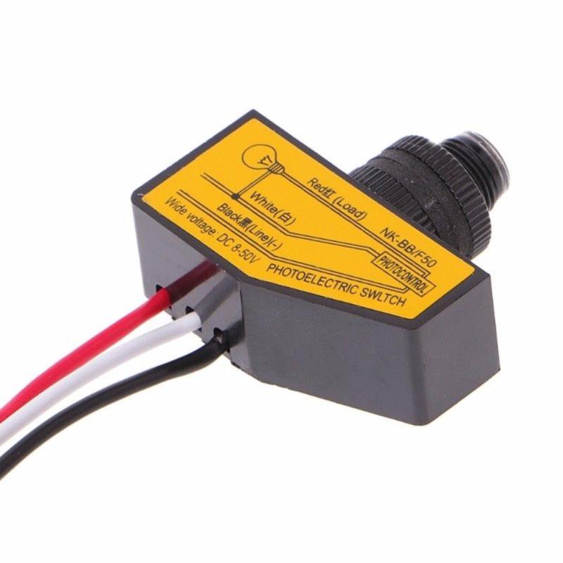 1pcs Automatic Light Control Sensor DC12V 24V 36V 48V Dusk To Dawn Photocell Switch