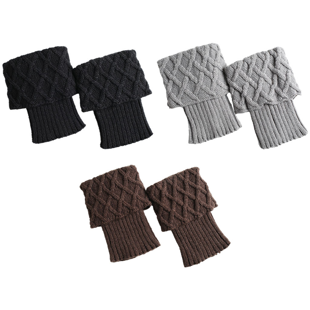 Winter Cable Knit Leg Warmers Short Protector Crochet Boot Cuffs Women Leg Warmers for Calf Warmer Women Girls