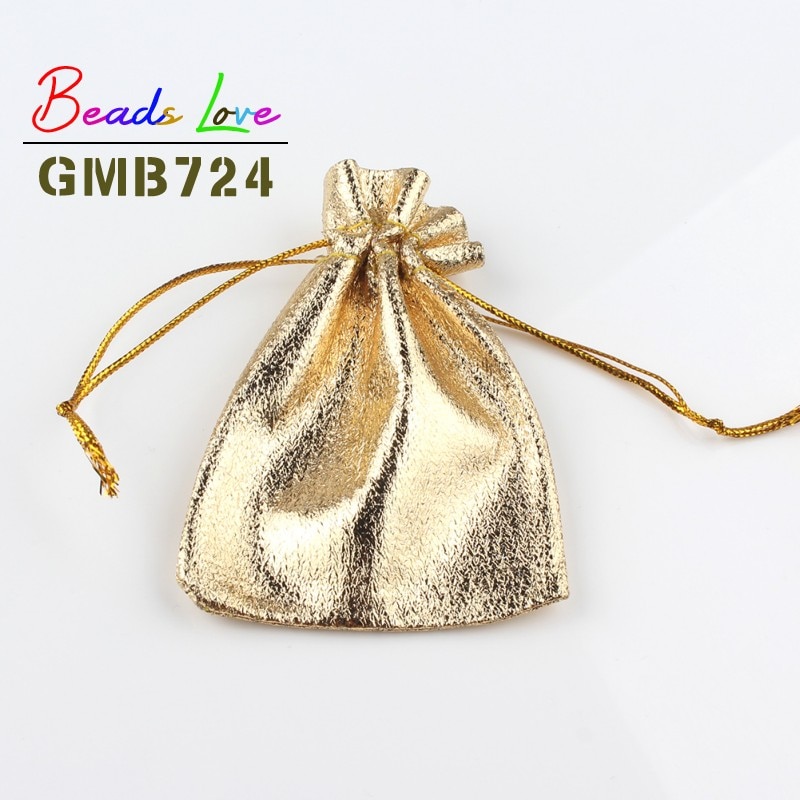 50Pcs/lot 7x9cm 9x12cm Gold Fabric Bags Organza Jewelry Packaging drawstring Velvet Bags &amp; Wedding Favor Pouches Jewellery