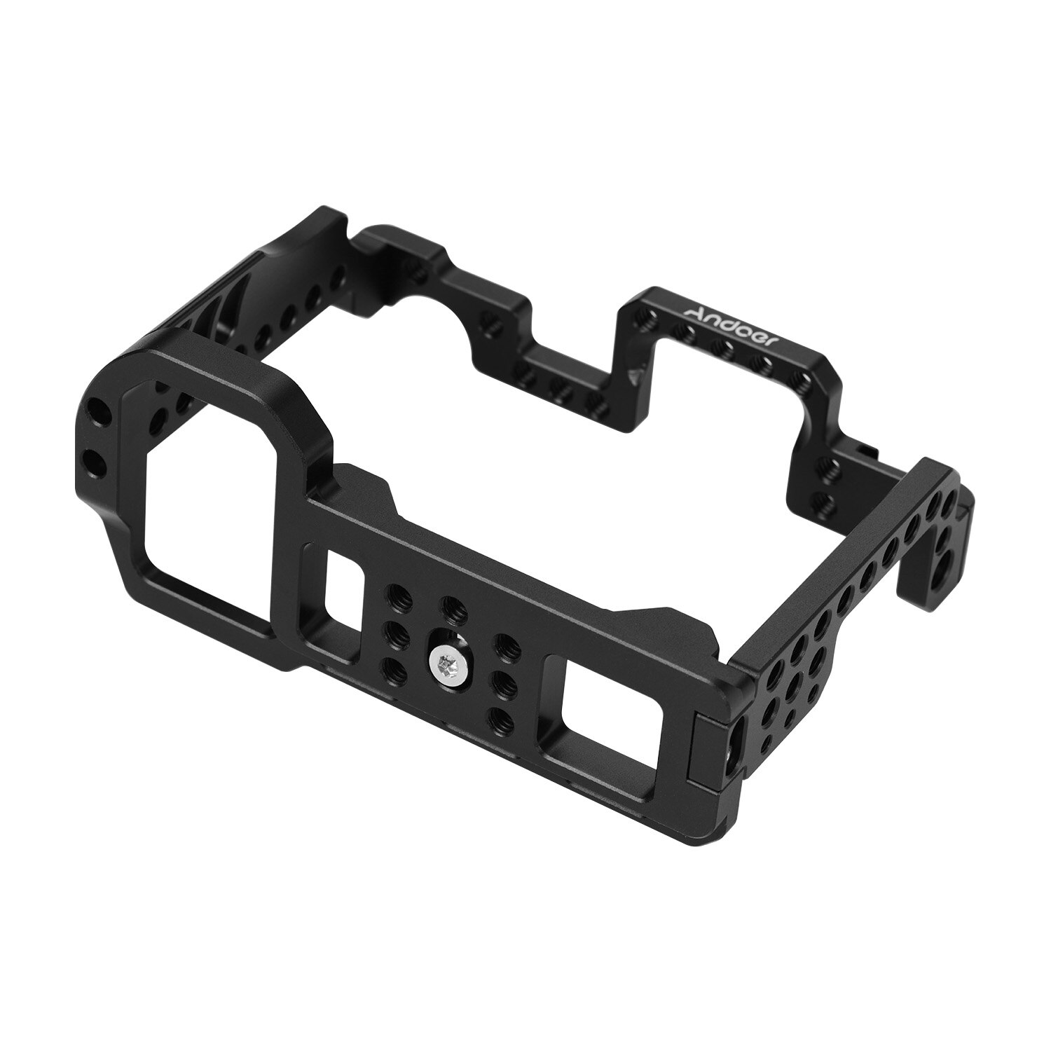 Andoer In Lega di Alluminio Video Camera Cage con Fredda Shoe Mount 1/4 Pollici e 3/8 Pollici di Fori per le Viti Compatibile con Sony a7R4 A7R IV