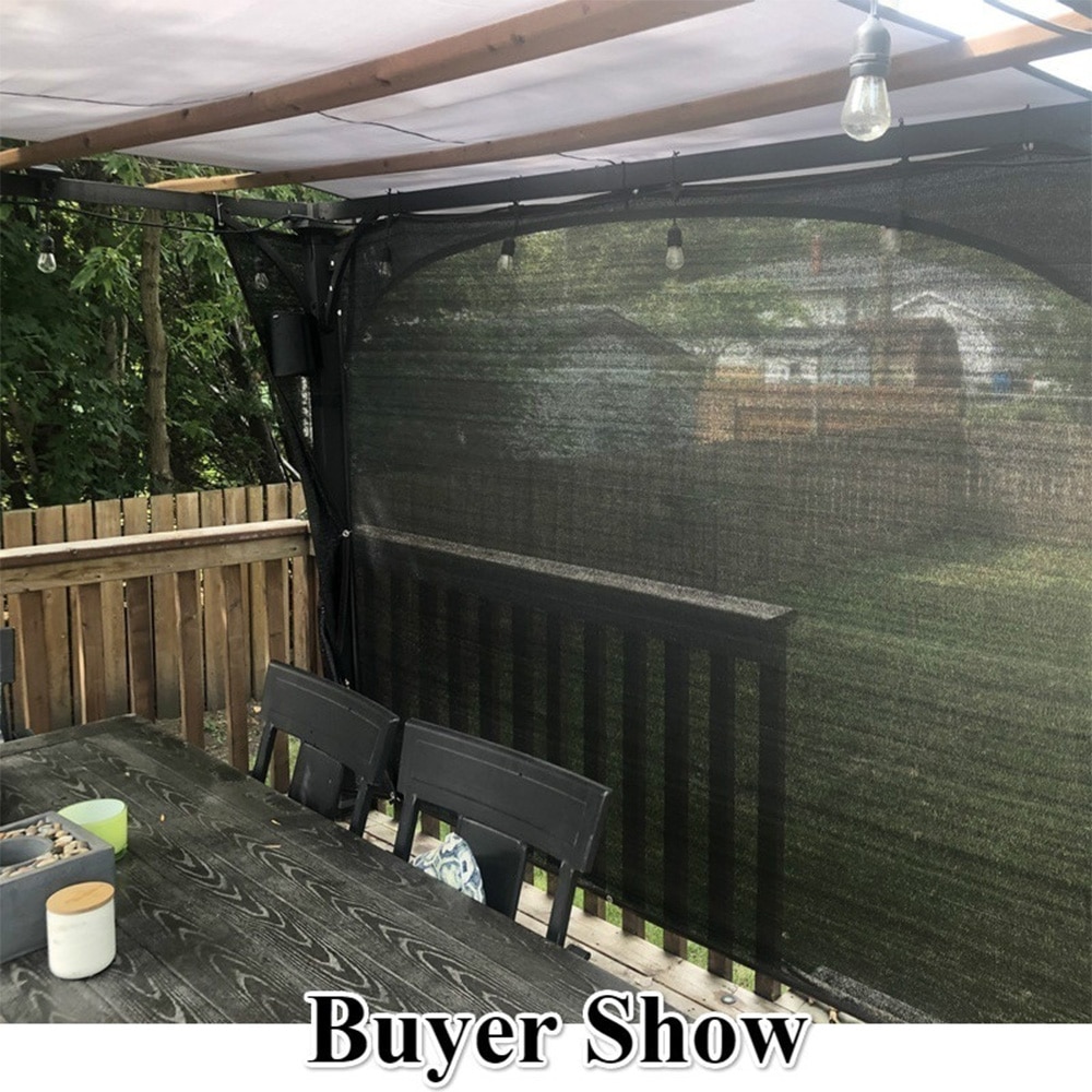 3x5m Waterproof Awning Sunproof Mesh Net Sun Shade Sail UV Protection Sun Shelter Awning Net Yard Garden Hiking Multiple outdoor