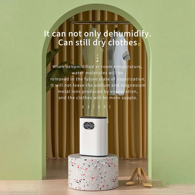 Draagbare Afstandsbediening Ontvochtiger Voor Thuis Luchtontvochtiger Negatieve Ionen Zuivering Sorptie-ontvochtiger Eu Plug