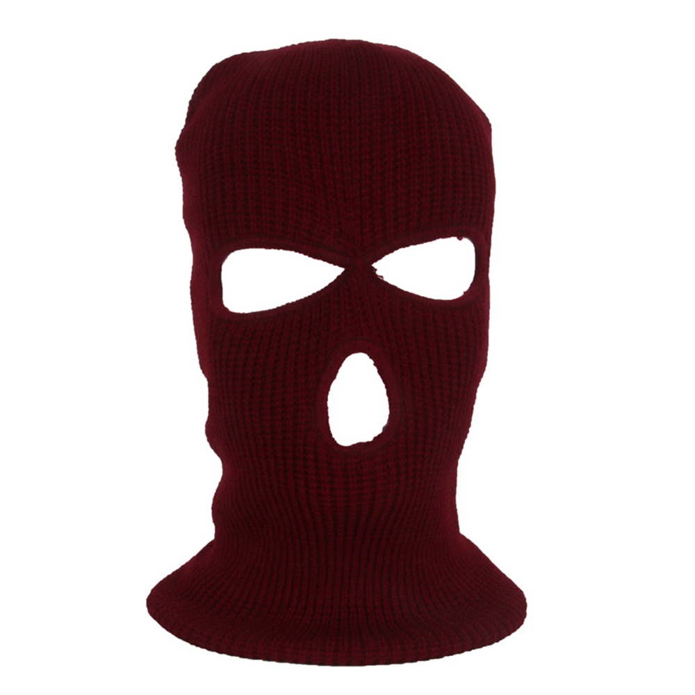 Winter Balaclava Warm Knit ski mask 3 hole Knitted Full Face Cover Ski Mask Full Face Mask for Outdoor Sports