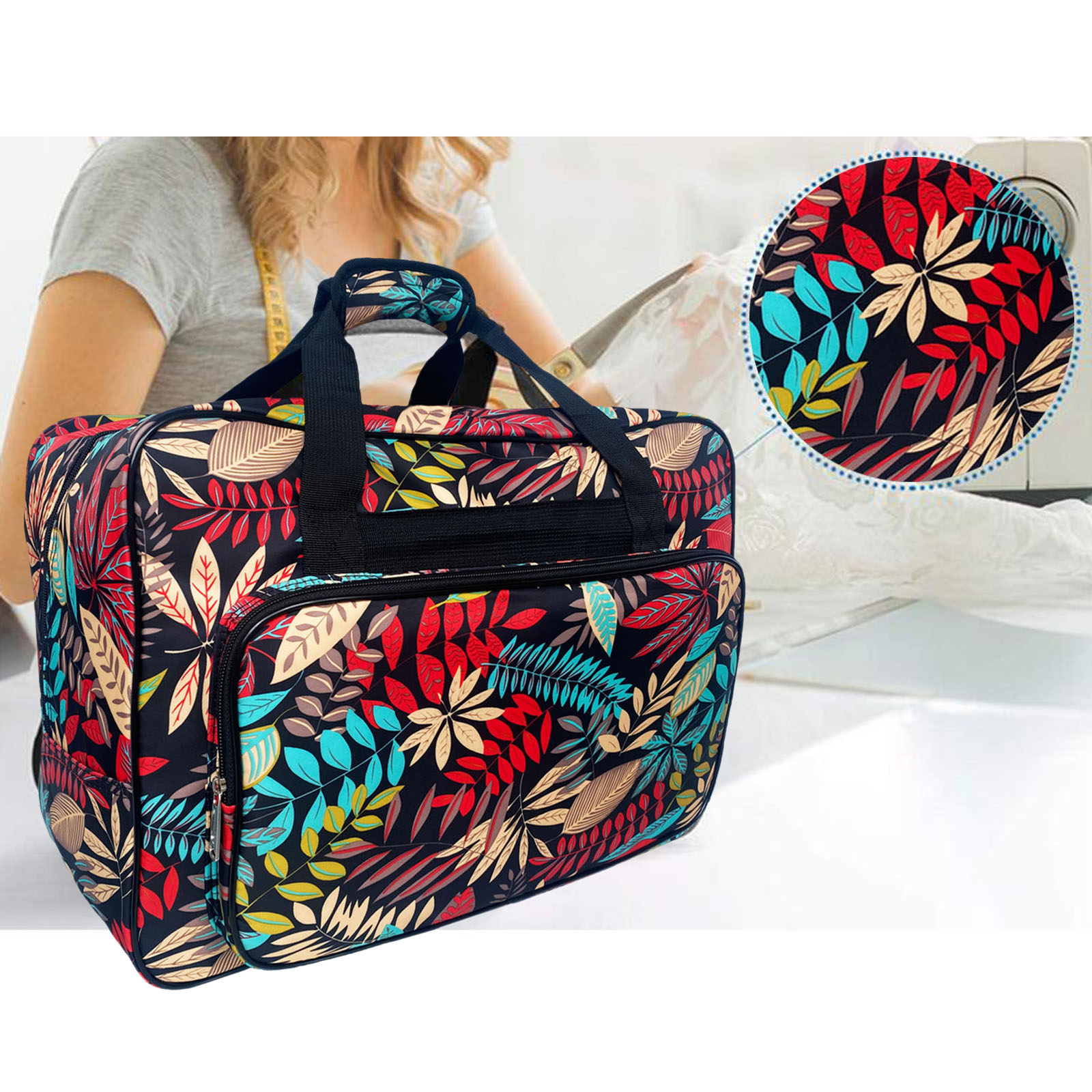 Durable Nylon Sewing Machine Carry Bag Travel Tote Universal Tools Pouch Carrying Case Pack