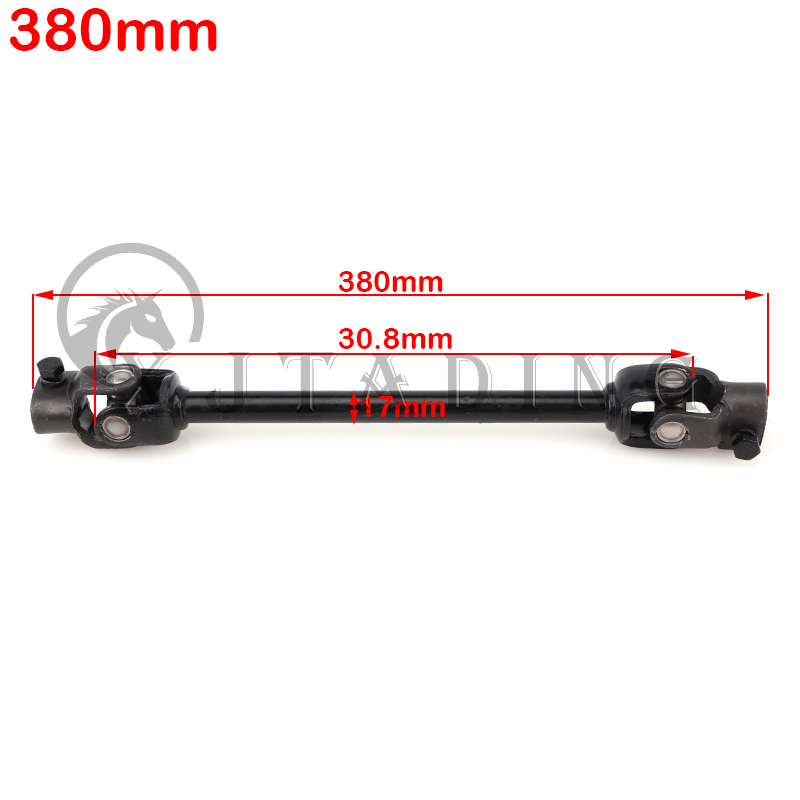 330mm 380mm 420mm 480mm 30T 15mm Power Steering Gear Shaft Rack Pinion Knuckle for DIY china ATV Go Kart Buggy Quad Bike parts: Red