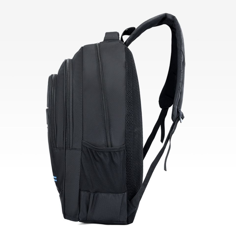 Sorte mænds rygsæk vandtæt nylon stor kapacitet gymnasietasker teenage drenge studerende taske pakke stor multifunktionel rygsæk