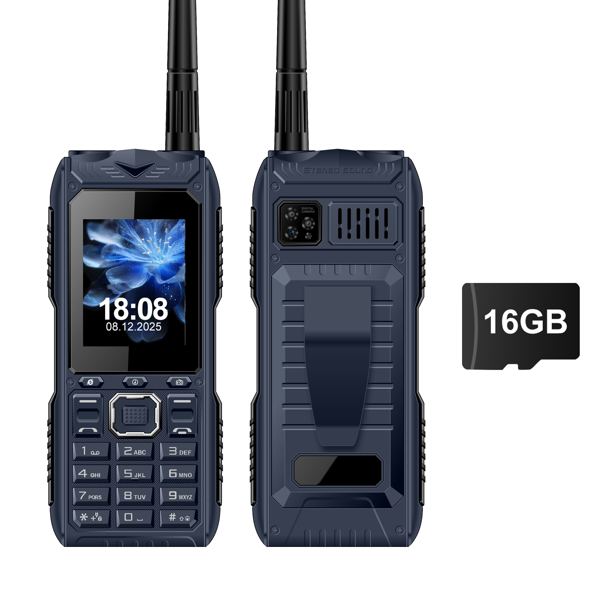 SERVO S555 PRO 2G GSM Multi-functie mobiele telefoon 4 simkaart Gespreksopname Blacklist Zaklamp 2,4 "scherm Mobiele telefoon FM-radio: Rood