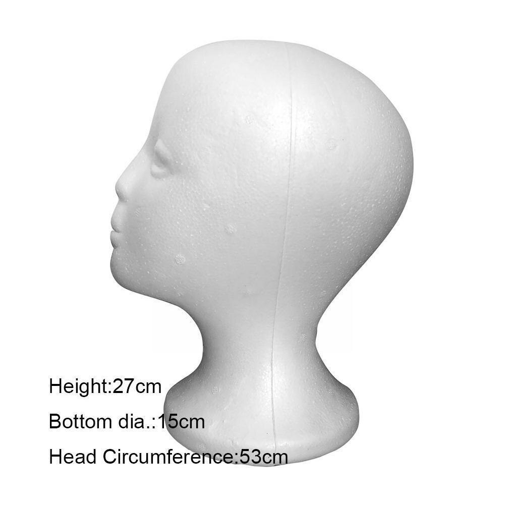 Foam Mannequin Head Female Male Dummy Head Model Hat Display Props Bubble Head Wig Mannequin Glasses A2K6