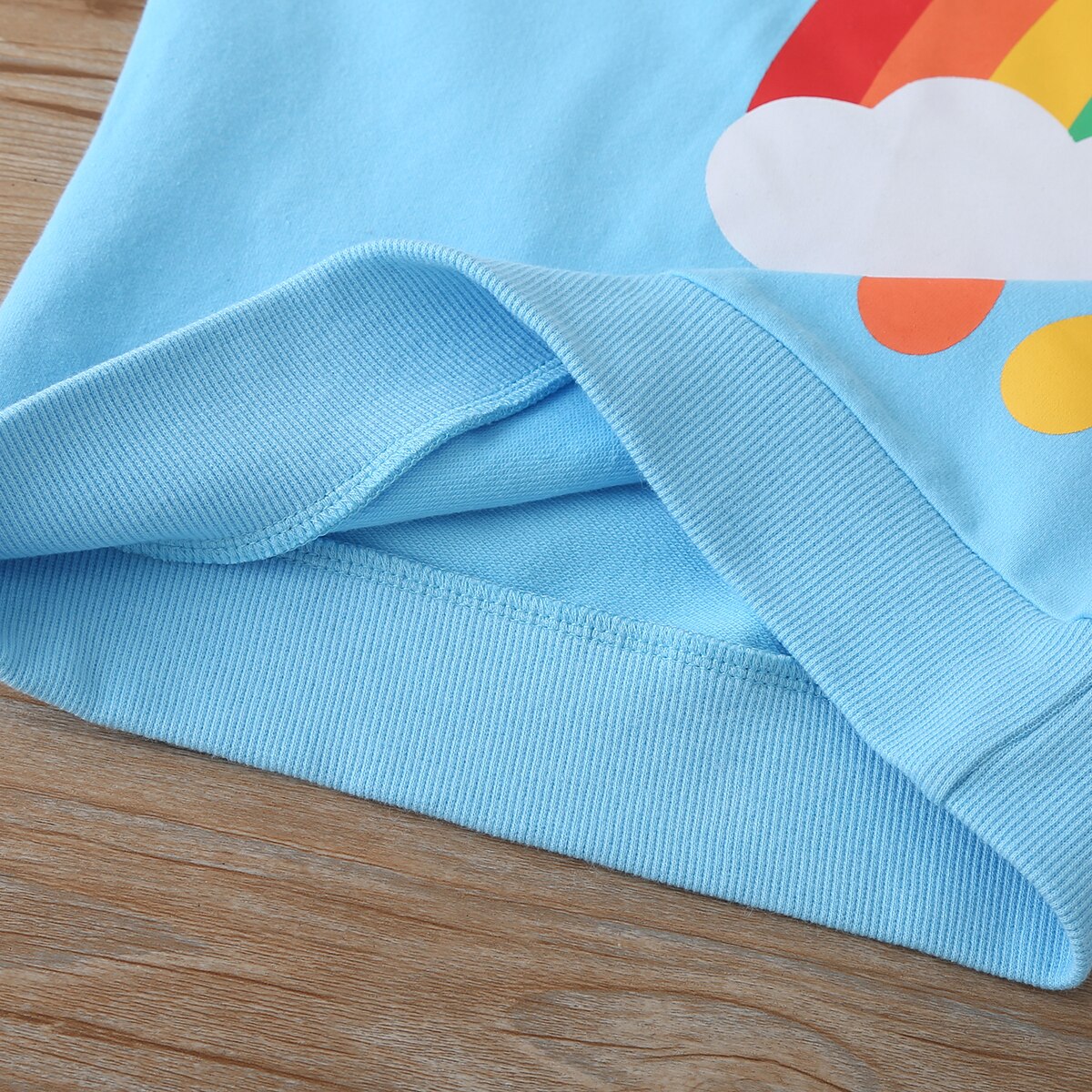 Sweat-shirt à manches longues pour bébés filles et garçons, imprimé arc-en-ciel, vêtements d'automne pour enfants