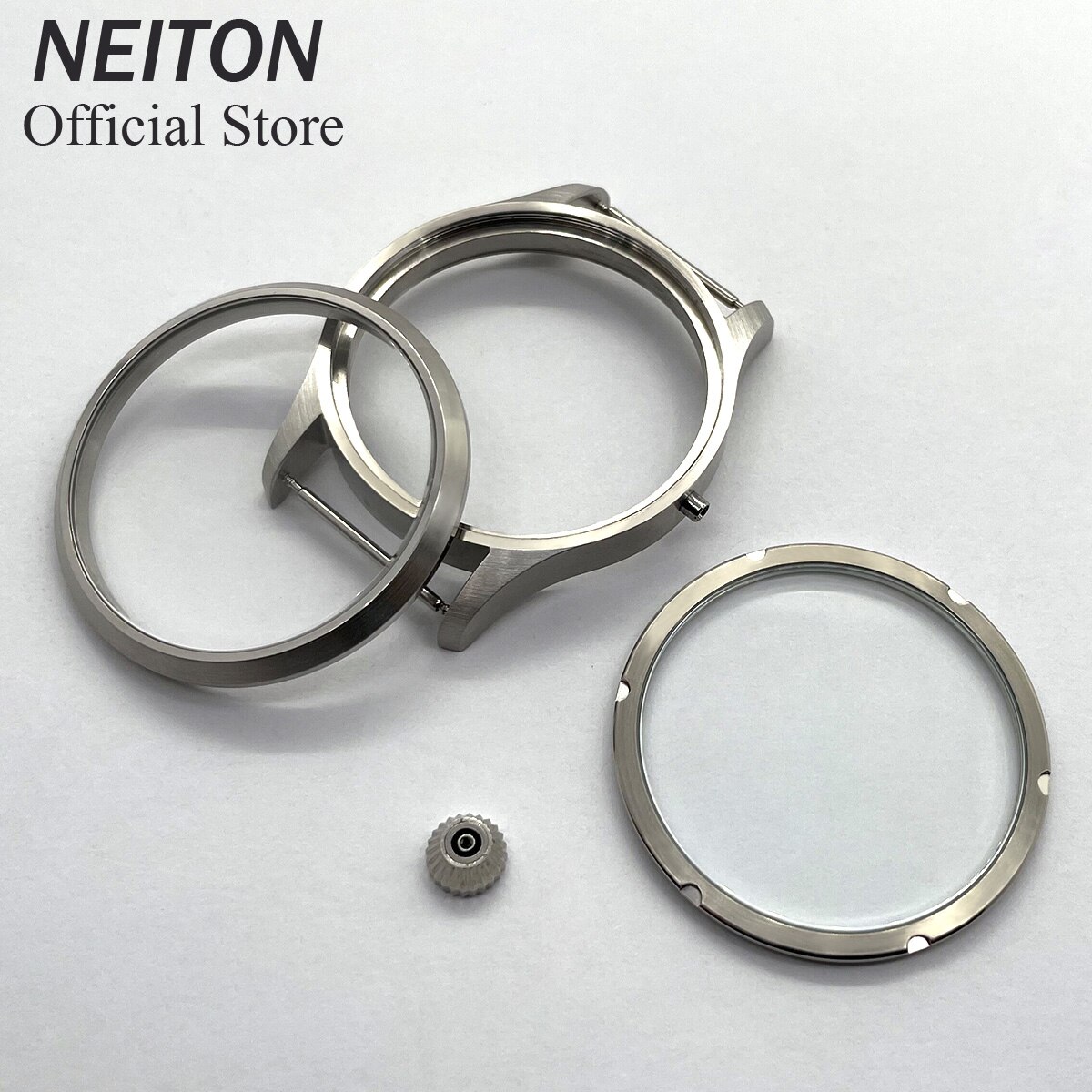 NEITON 42mm Manual Watch Case See-through Back Sapphire Glass Fit ETA 6497 6498 ST3600 3602 Bronzed/PVD Black
