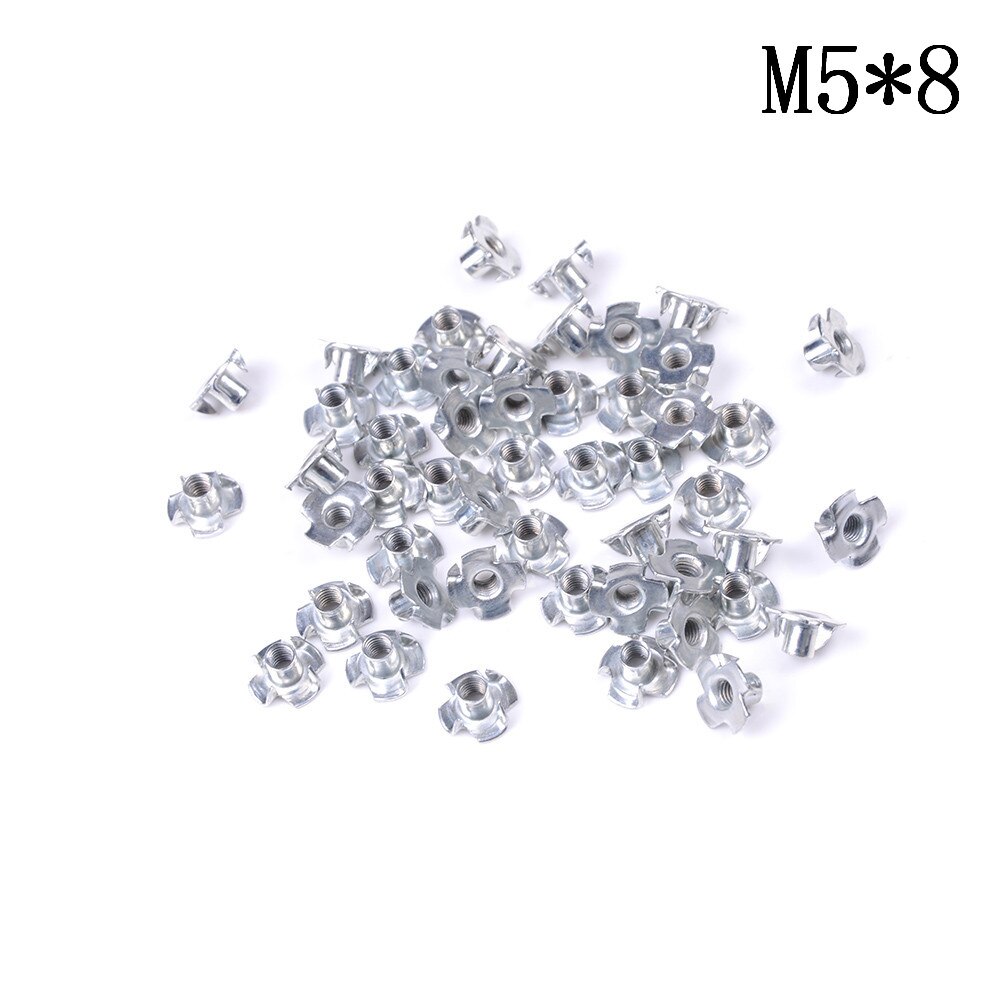 50PCS Top M3 M4 M5 M6 M8 Threaded Insert Nut Furniture Nuts For Wood Hex Socket Screw Flanged Barbed Zinc