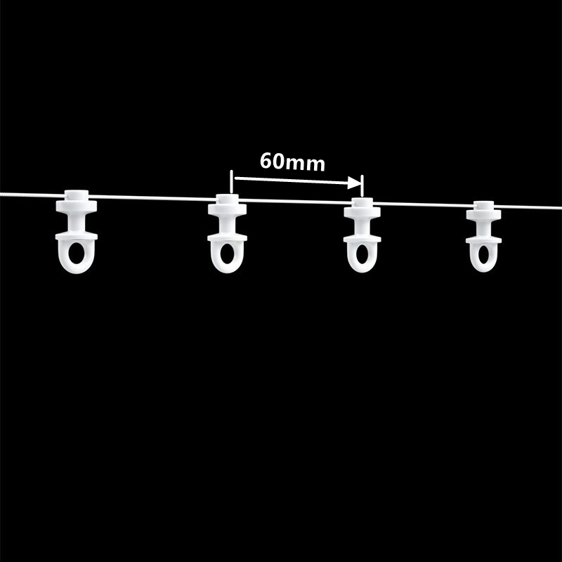 Silent Curtain Track Pulley For S Fold Wave Curtains Rail  Distance 54mm 60mm 70mm 80mm s-wave curtain line runner: Yellow / 90-160cm