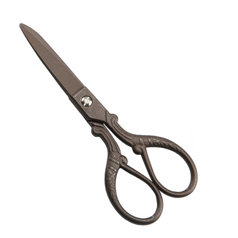 retrò Oro/Bronzo Forbici Da Sarto Antico Disegno Del Ricamo per Cucire Forbici per cucito Sarto Cesoie Zakka Fai Da Te Utensili A MANO: bronzo