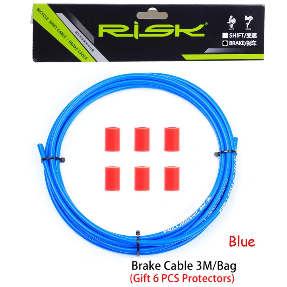 Universal 3meters / 98ft Bike Bicycle Basic Brake &amp; Shift Derailleur Cable Line Wire 4mm/5mm Mountain Road Bike Cable Cycling: Blue Brake Cable