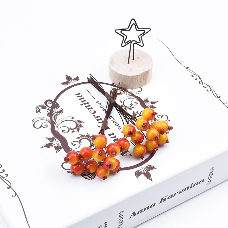 20 stk pe kirsebærfrugt kunstige planter diy box julepynt til hjemmet scrapbooking dekorative blomster kranse: 5