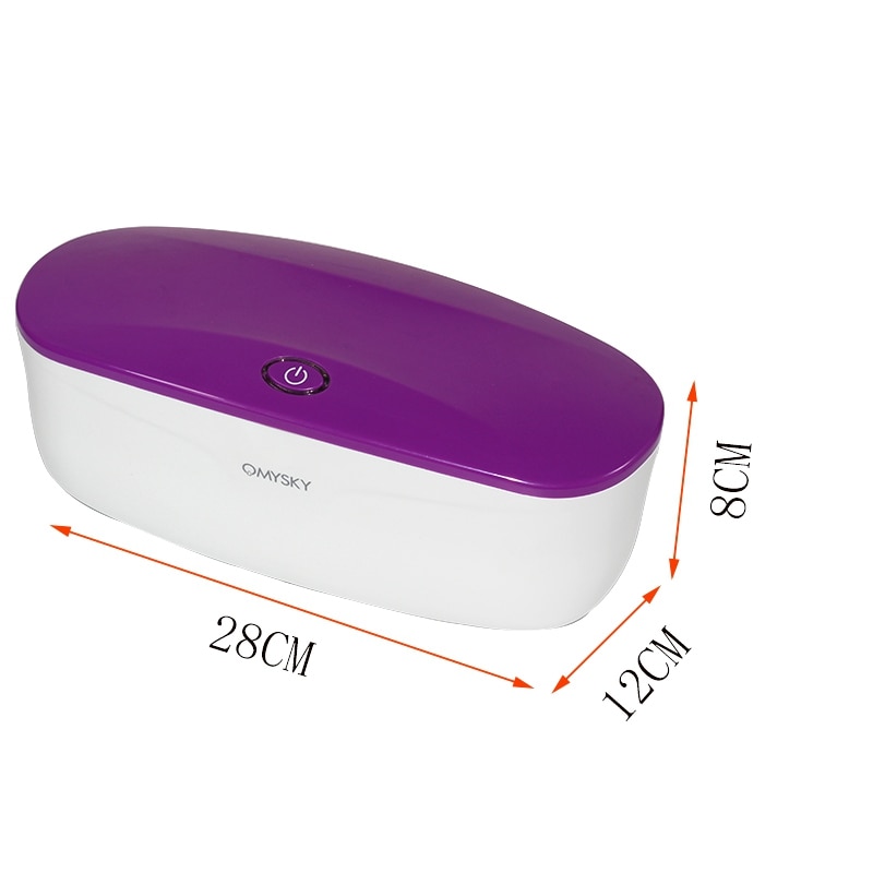Omysky esterilizador para instrumentos de manicure desinfecção esterilizador manicure uv led prego ferramentas pinças caixa de desinfecção-p