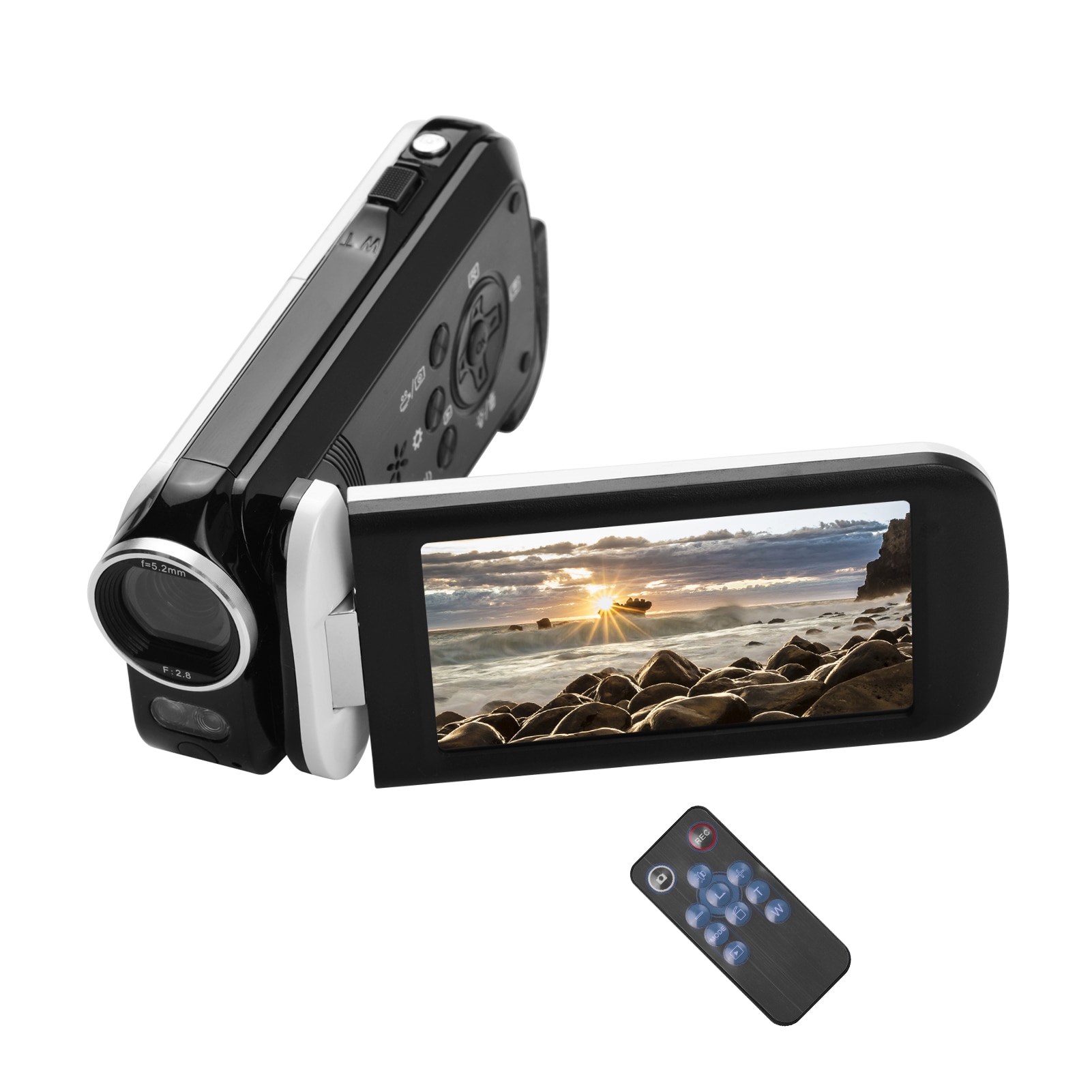 1080P Full HD Mini Digital Video Camera DV Camcorder 24MP 3 Inch Rotatable LCD Touchscreen 18X Zoom Built-in LED Fill-in Light