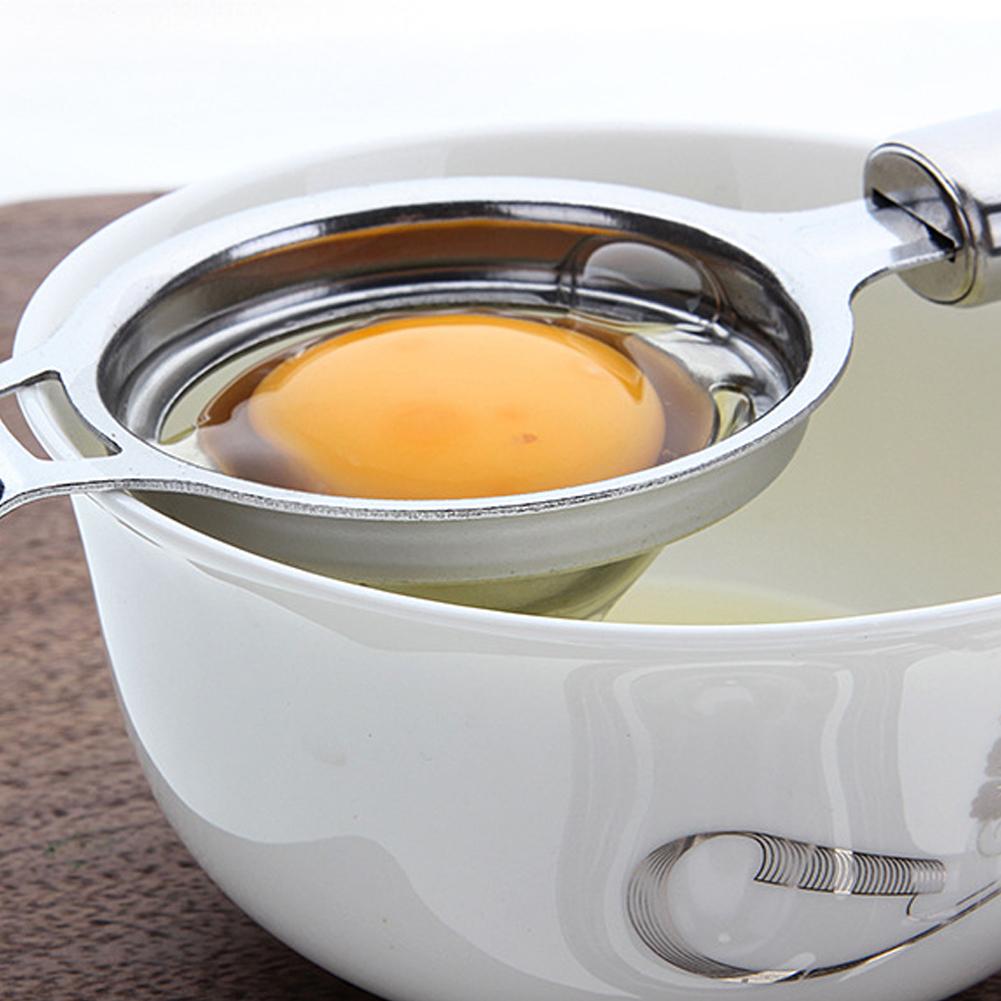 Egg White Separator Egg Yolk Separator Egg Filter Stainless Steel Kitchen Gadget Egg Separator #SO