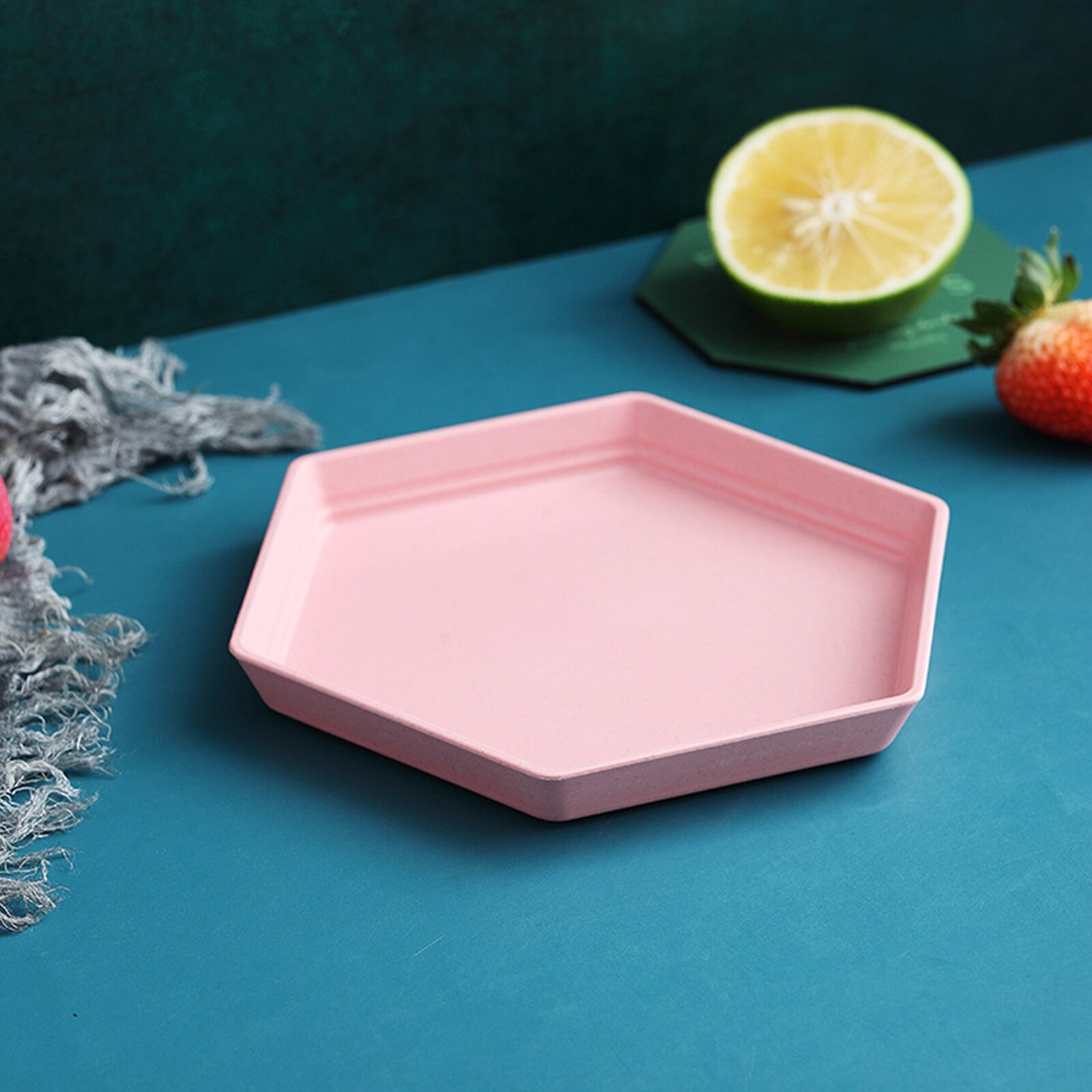 Wheat Straw Tableware Spit Bone Dish Household Plastic Wheat Dish Nordic Dining Garbage Dish Sauce Dish Small Square Plate: Brown