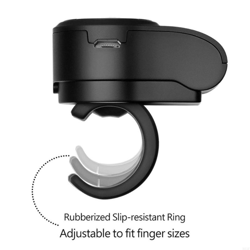 B03F 2.4GHz RF Wireless Presenter Finger Ring Presentation Remote for Powerpoint PPT Slide Presentation Clicker Rechargeable