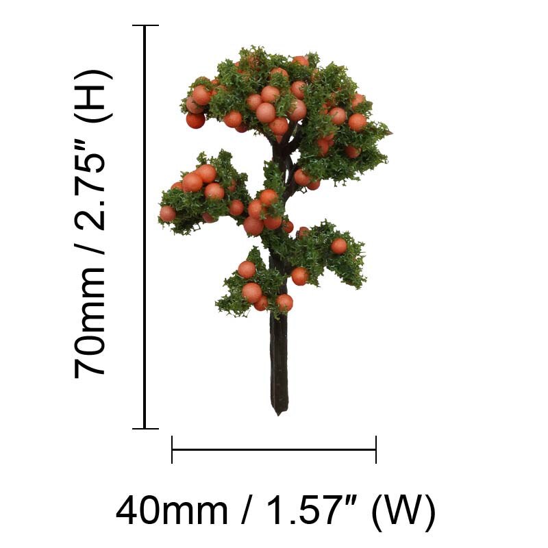 3 stk/sæt kunstig frugt citron æbletræ miniature fe have hjem huse dekoration mini håndværk mikro landskabspleje gør-det-selv indretning: Orange