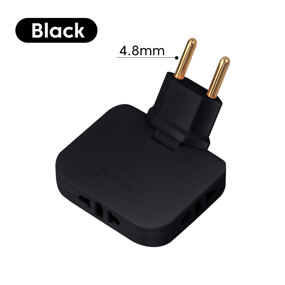 180 Grad drehbare Buchse 3-in-1 EU-Stecker Konverter Reise EU-Verlängerung stecker Multi-Stecker schlanke kabellose Steckdose Adapter buchsen: rot