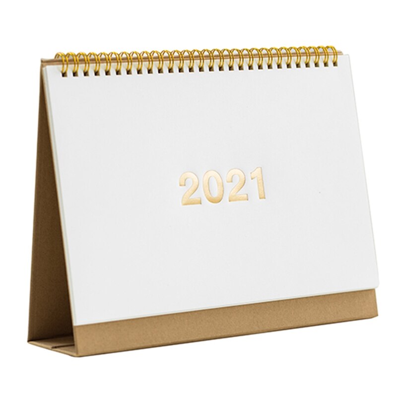 Simple noir blanc série calendrier de bureau double Agenda quotidien planificateur de Table Agenda annuel organisateur fournitures de bureau: WT-L
