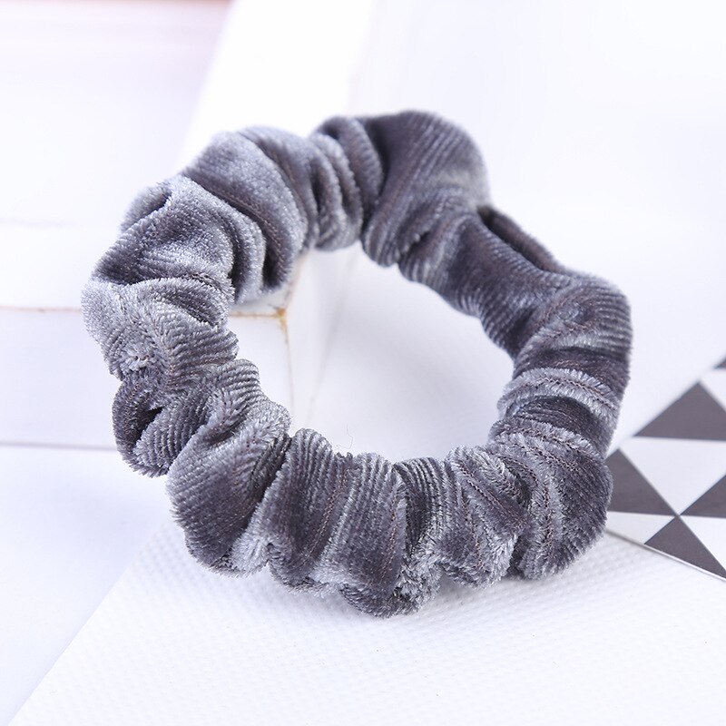 Coleteros elásticos de terciopelo para niña y mujer, lazos para el pelo sin arrugas, accesorios para el cabello, novedad de 2022: P1