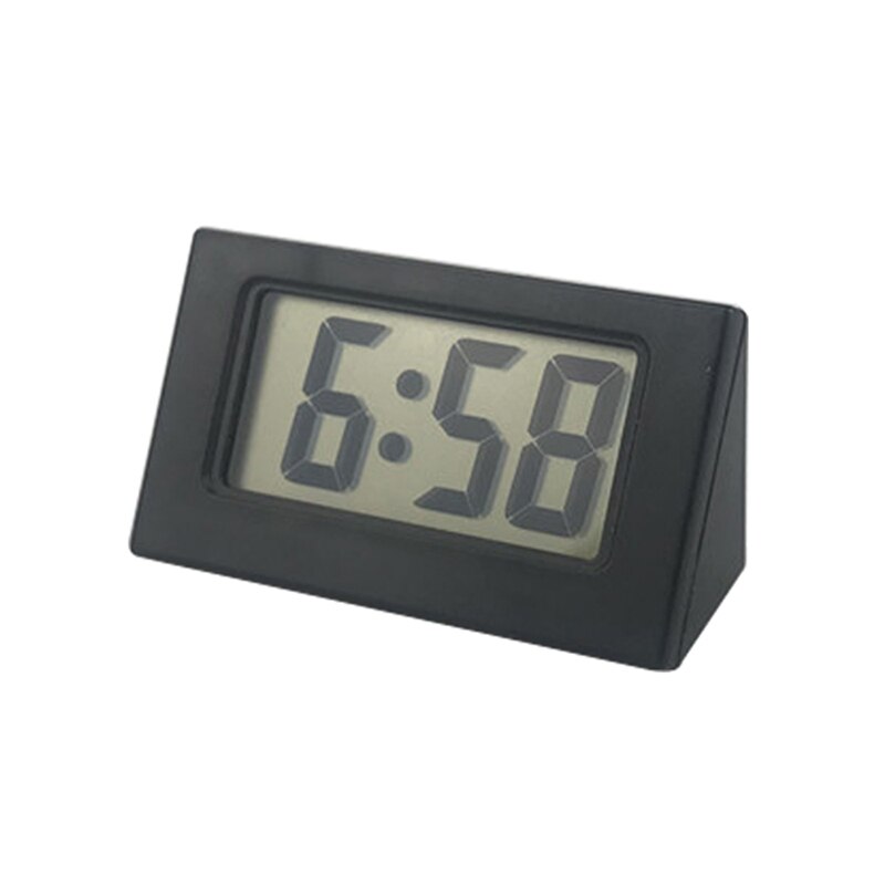 Alarm Clock Mini Desk Alarm Clock Digital Mirror LED Big Display Bedroom Timer Home Electronic Table Clock USB For Home/Car: Black B