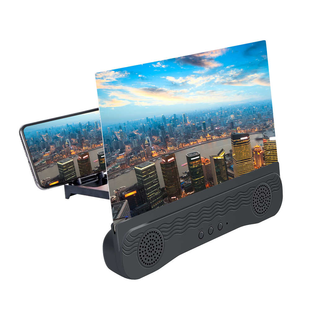 Enlarger 12 Inch With Speaker Anti Radiation Universal Foldable Magnify HD Phone Screen Amplifier Projector Bracket