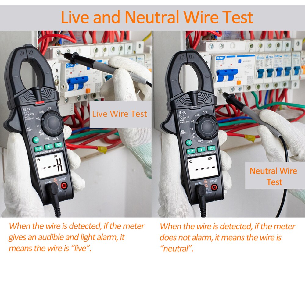 Smart clamp meter digital clamp multimeter dc ac strøm spænding ampere ncv ohm tester strømmålende tang elektriker værktøj