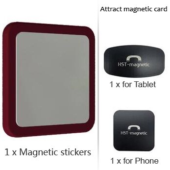 Soporte magnético de montaje en pared para tableta, accesorio de adsorción, conveniente para recoger y colocar, compatible con todas las tabletas para iPad Pro Air: red A