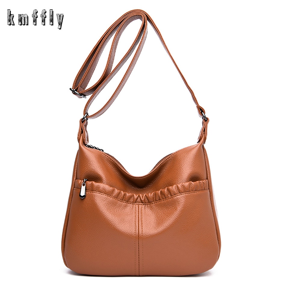 Vintage zachte leren dames schoudertassen luxe handtassen damestassen kleine crossbody tassen voor dames koerierstas